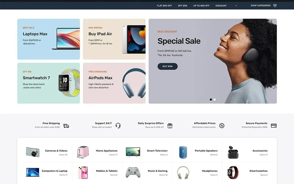 E-commerce Homepage and Above the Fold Design