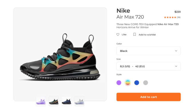 E-commerce Product Pages Design
