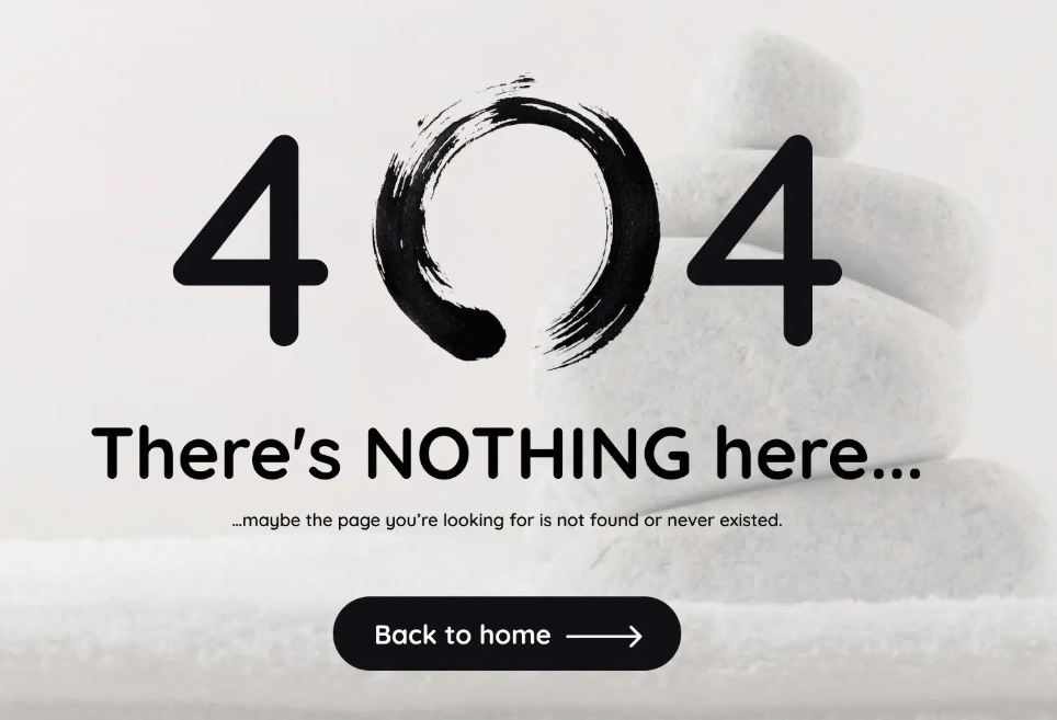 404 page design for e-commerce